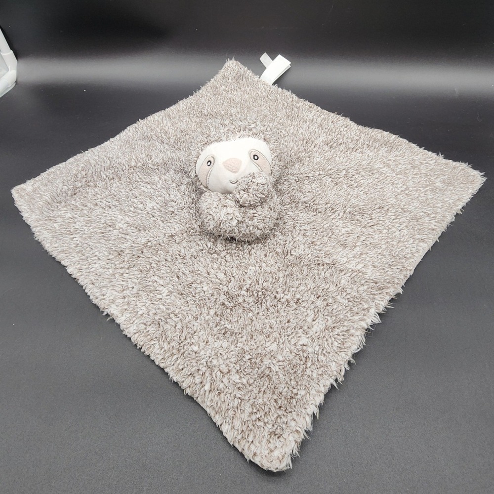 Carter's Gray Sloth Lovey Security Blanket Plush Sherpa Fleece Baby Snuggler